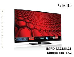 Vizio E551iA2 TV Operating Manual